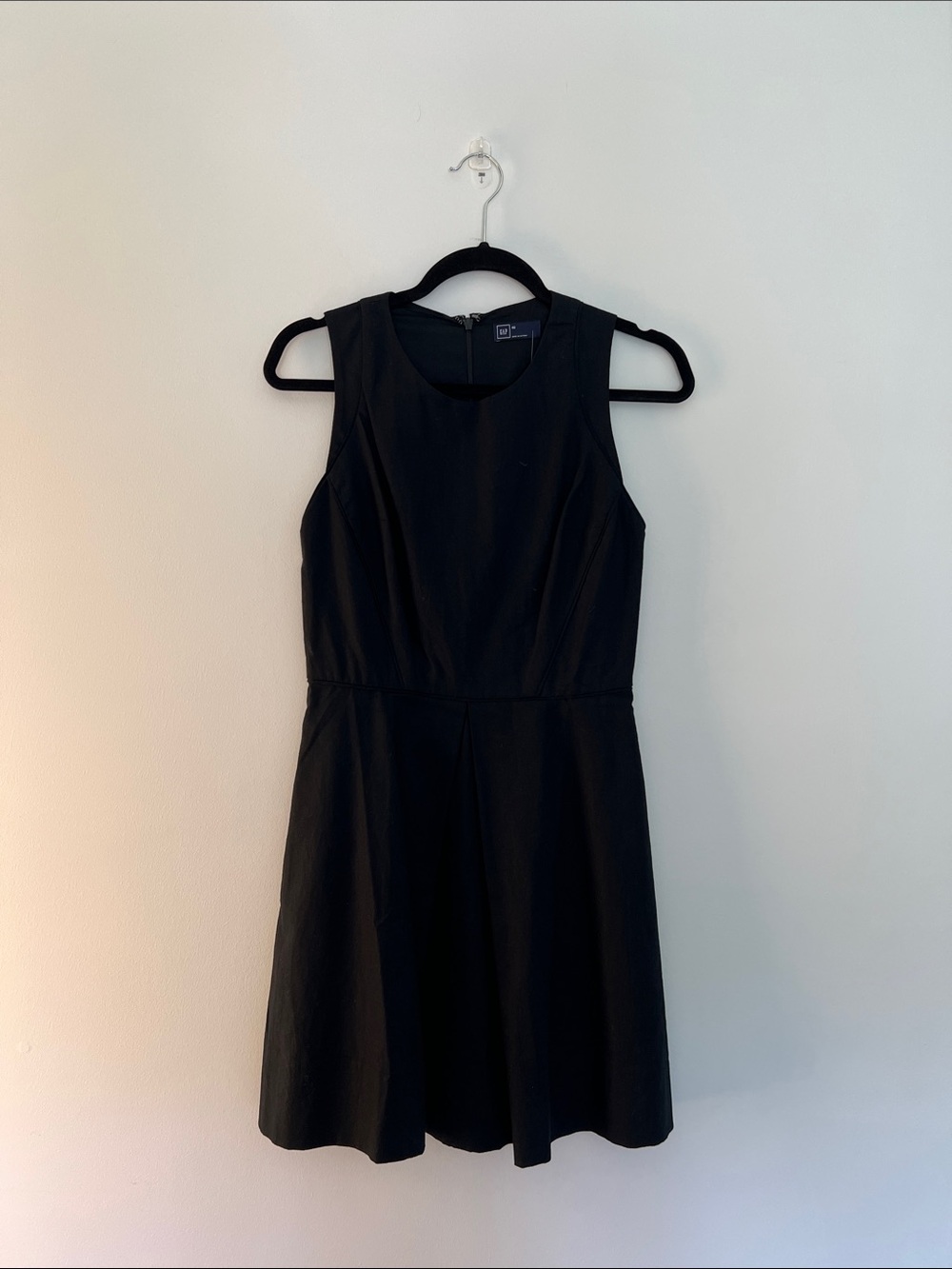 nwt gap fit and flare linen dress with pockets, size 2